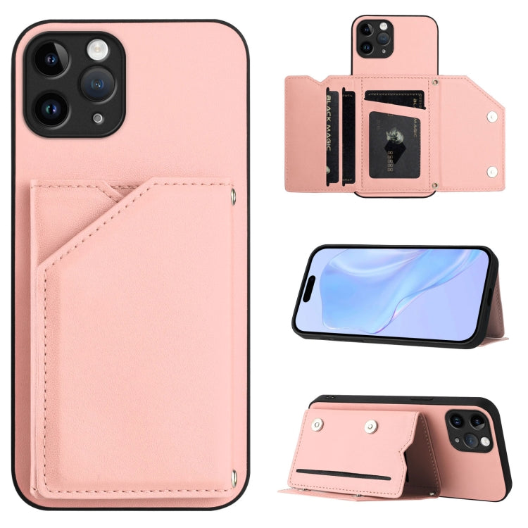 皮膚觸感四卡槽手機殼附手腕帶，適用於 iPhone 12 mini、iPhone 11 Pro Max、iPhone 11、iPhone 11 Pro、iPhone X / XS、iPhone XR、iPhone XS Max、iPhone 7 Plus / 8 Plus