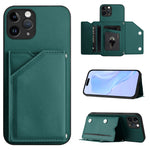 皮膚觸感四卡槽手機殼附手腕帶，適用於 iPhone 12 mini、iPhone 11 Pro Max、iPhone 11、iPhone 11 Pro、iPhone X / XS、iPhone XR、iPhone XS Max、iPhone 7 Plus / 8 Plus