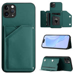 皮膚觸感四卡槽手機殼附手腕帶，適用於 iPhone 12 mini、iPhone 11 Pro Max、iPhone 11、iPhone 11 Pro、iPhone X / XS、iPhone XR、iPhone XS Max、iPhone 7 Plus / 8 Plus