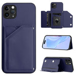 皮膚觸感四卡槽手機殼附手腕帶，適用於 iPhone 12 mini、iPhone 11 Pro Max、iPhone 11、iPhone 11 Pro、iPhone X / XS、iPhone XR、iPhone XS Max、iPhone 7 Plus / 8 Plus