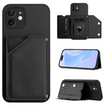 皮膚觸感四卡槽手機殼附手腕帶，適用於 iPhone 7 / 8 / SE 2020 2022、iPhone 13 Pro Max、iPhone 13 Pro、iPhone 13、iPhone 13 mini、iPhone 12、iPhone 12 Pro Max、iPhone 12 Pro