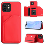 皮膚觸感四卡槽手機殼附手腕帶，適用於 iPhone 7 / 8 / SE 2020 2022、iPhone 13 Pro Max、iPhone 13 Pro、iPhone 13、iPhone 13 mini、iPhone 12、iPhone 12 Pro Max、iPhone 12 Pro