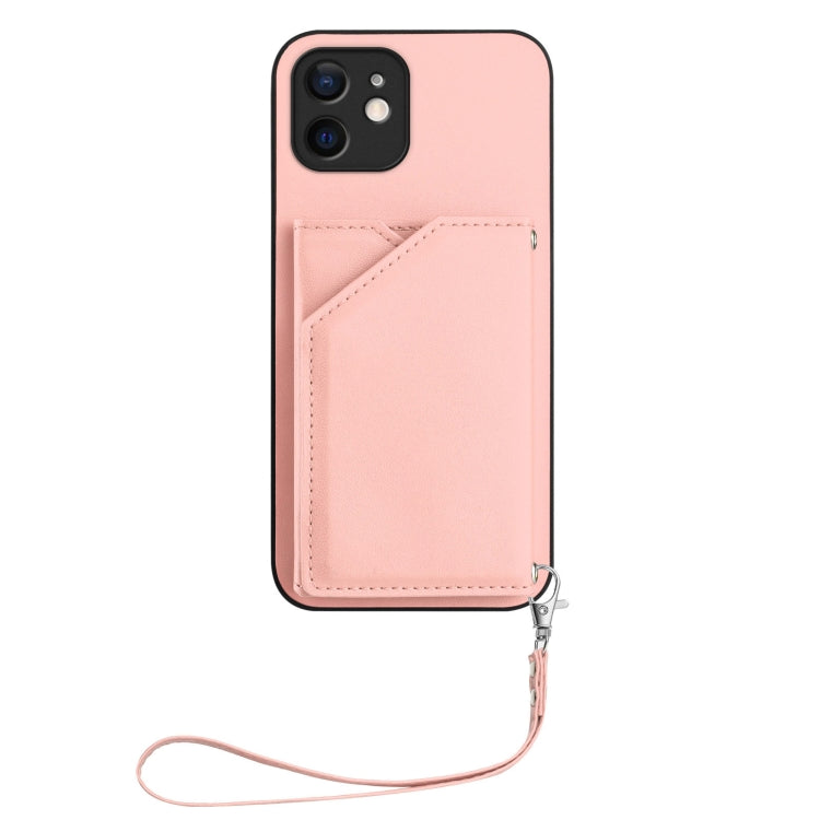 皮膚觸感四卡槽手機殼附手腕帶，適用於 iPhone 12 mini、iPhone 11 Pro Max、iPhone 11、iPhone 11 Pro、iPhone X / XS、iPhone XR、iPhone XS Max、iPhone 7 Plus / 8 Plus
