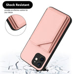 皮膚觸感四卡槽手機殼附手腕帶，適用於 iPhone 12 mini、iPhone 11 Pro Max、iPhone 11、iPhone 11 Pro、iPhone X / XS、iPhone XR、iPhone XS Max、iPhone 7 Plus / 8 Plus