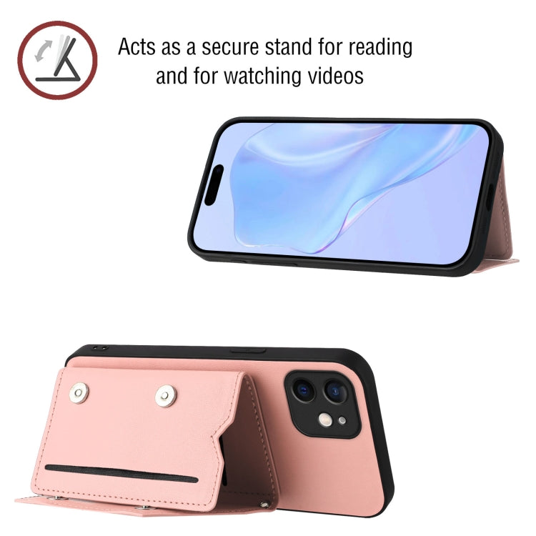 皮膚觸感四卡槽手機殼附手腕帶，適用於 iPhone 12 mini、iPhone 11 Pro Max、iPhone 11、iPhone 11 Pro、iPhone X / XS、iPhone XR、iPhone XS Max、iPhone 7 Plus / 8 Plus