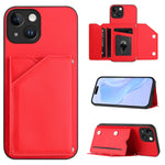 皮膚觸感四卡槽手機殼附手腕帶，適用於 iPhone 7 / 8 / SE 2020 2022、iPhone 13 Pro Max、iPhone 13 Pro、iPhone 13、iPhone 13 mini、iPhone 12、iPhone 12 Pro Max、iPhone 12 Pro