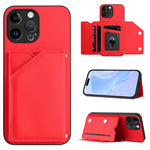 皮膚觸感四卡槽手機殼附手腕帶，適用於 iPhone 7 / 8 / SE 2020 2022、iPhone 13 Pro Max、iPhone 13 Pro、iPhone 13、iPhone 13 mini、iPhone 12、iPhone 12 Pro Max、iPhone 12 Pro