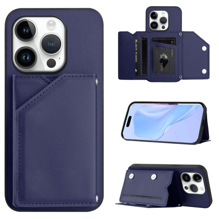 皮膚觸感四卡槽手機殼附手腕帶，適用於 iPhone 17 Pro Max、iPhone 17 Pro、iPhone 17、iPhone Air、iPhone 16 Pro Max、iPhone 16 Pro、iPhone 16 Plus、iPhone 16