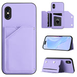皮膚觸感四卡槽手機殼附手腕帶，適用於 iPhone 12 mini、iPhone 11 Pro Max、iPhone 11、iPhone 11 Pro、iPhone X / XS、iPhone XR、iPhone XS Max、iPhone 7 Plus / 8 Plus
