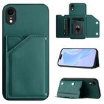 皮膚觸感四卡槽手機殼附手腕帶，適用於 iPhone 12 mini、iPhone 11 Pro Max、iPhone 11、iPhone 11 Pro、iPhone X / XS、iPhone XR、iPhone XS Max、iPhone 7 Plus / 8 Plus