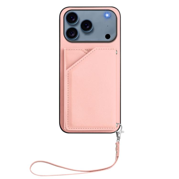 皮膚觸感四卡槽手機殼附手腕帶，適用於 iPhone 17 Pro Max、iPhone 17 Pro、iPhone 17、iPhone Air、iPhone 16 Pro Max、iPhone 16 Pro、iPhone 16 Plus、iPhone 16