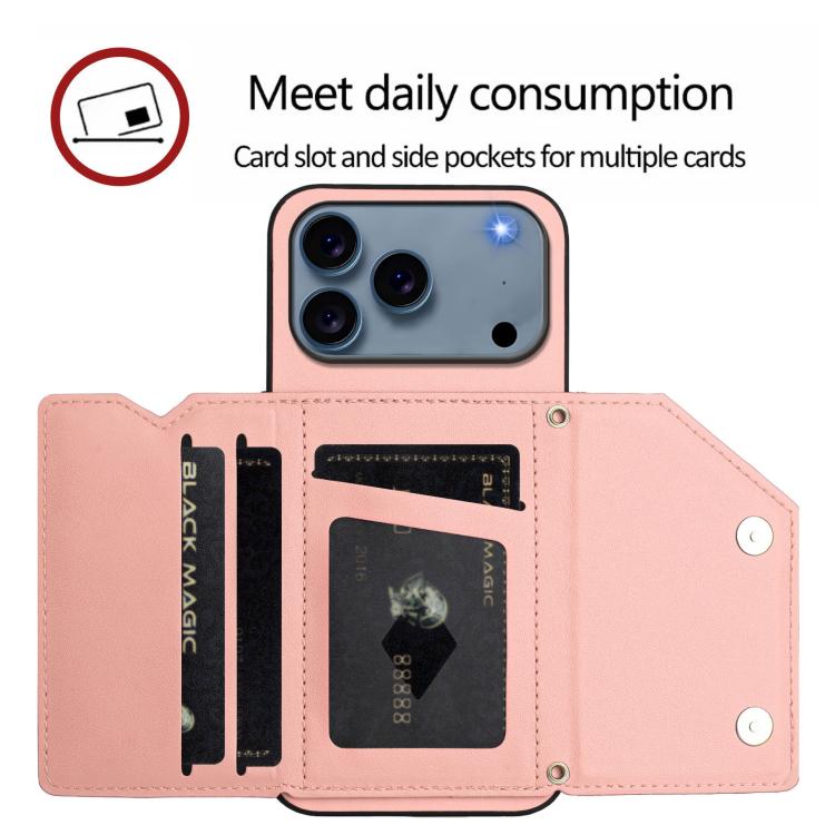 皮膚觸感四卡槽手機殼附手腕帶，適用於 iPhone 17 Pro Max、iPhone 17 Pro、iPhone 17、iPhone Air、iPhone 16 Pro Max、iPhone 16 Pro、iPhone 16 Plus、iPhone 16