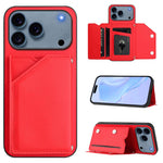 皮膚觸感四卡槽手機殼附手腕帶，適用於 iPhone 17 Pro Max、iPhone 17 Pro、iPhone 17、iPhone Air、iPhone 16 Pro Max、iPhone 16 Pro、iPhone 16 Plus、iPhone 16