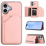 皮膚觸感四卡槽手機殼附手腕帶，適用於 iPhone 17 Pro Max、iPhone 17 Pro、iPhone 17、iPhone Air、iPhone 16 Pro Max、iPhone 16 Pro、iPhone 16 Plus、iPhone 16