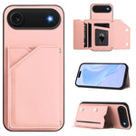 皮膚觸感四卡槽手機殼附手腕帶，適用於 iPhone 17 Pro Max、iPhone 17 Pro、iPhone 17、iPhone Air、iPhone 16 Pro Max、iPhone 16 Pro、iPhone 16 Plus、iPhone 16