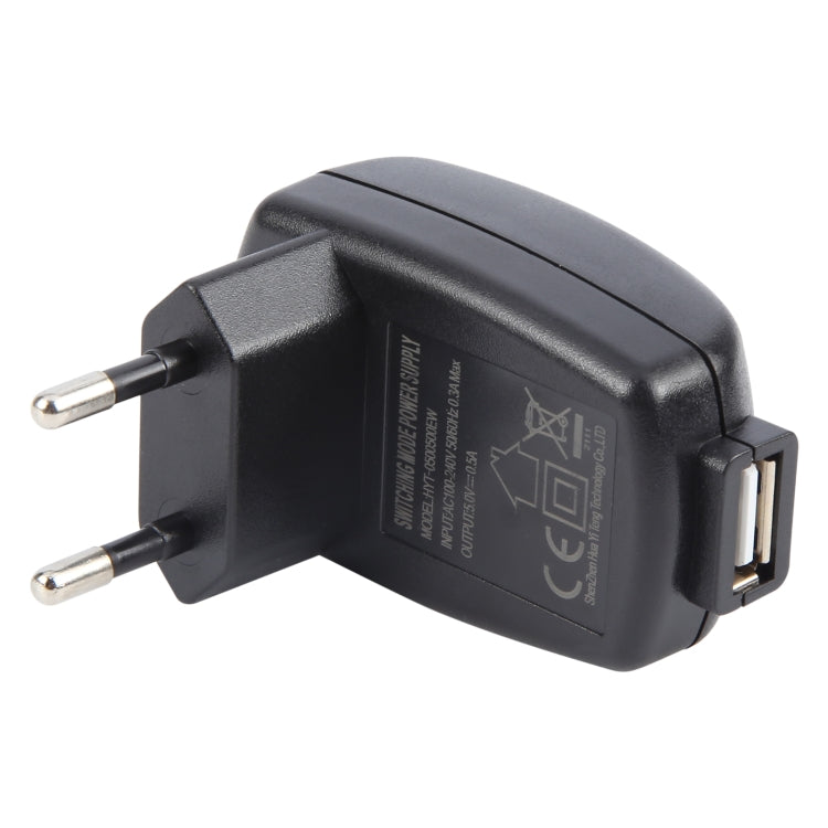 HYT-0500500EW 5V 1A USB 埠電源適配器，5V 1A，歐規插頭
