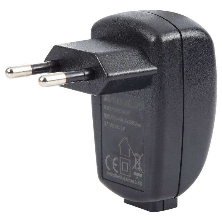 HYT-0500500EW 5V 1A USB 埠電源適配器，5V 1A，歐規插頭