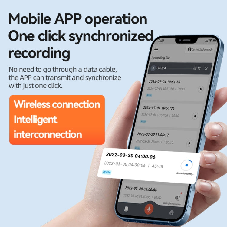 Q70A 磁吸降噪錄音筆 支援 APP 控制，8GB，16GB，32GB，64GB，128GB