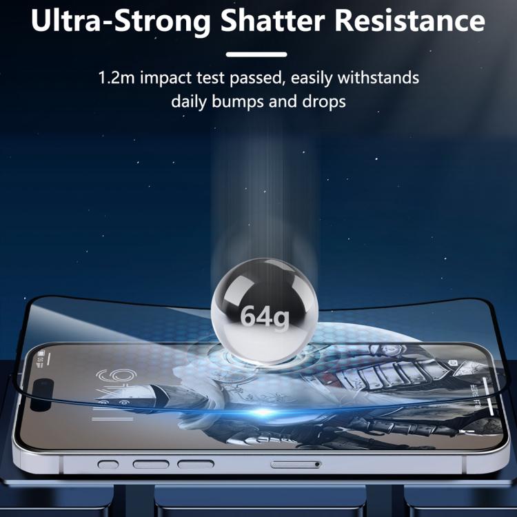 JOYROOM Knight 系列 2.5D 全屏高清鋼化玻璃膜，適用於 iPhone 17 Pro Max，適用於 iPhone 17 Pro，適用於 iPhone 17，適用於 iPhone Air，適用於 iPhone 15 Pro Max，適用於 iPhone 15 Pro