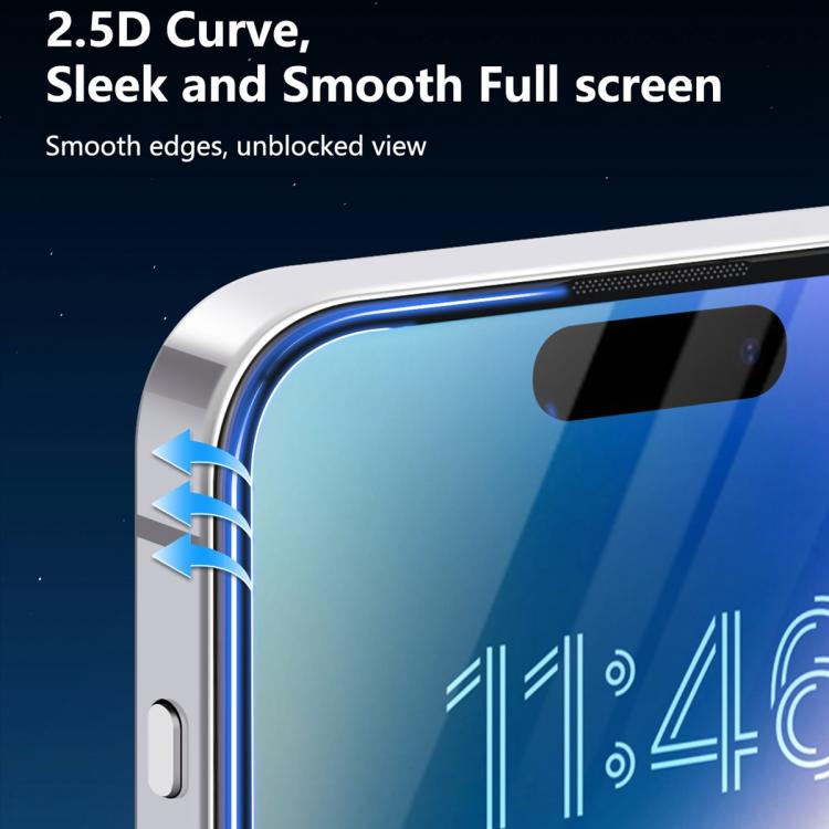 JOYROOM Knight 系列 2.5D 全屏高清鋼化玻璃膜，適用於 iPhone 17 Pro Max，適用於 iPhone 17 Pro，適用於 iPhone 17，適用於 iPhone Air，適用於 iPhone 15 Pro Max，適用於 iPhone 15 Pro