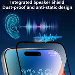 JOYROOM Knight 系列 2.5D 全屏高清鋼化玻璃膜，適用於 iPhone 17 Pro Max，適用於 iPhone 17 Pro，適用於 iPhone 17，適用於 iPhone Air，適用於 iPhone 15 Pro Max，適用於 iPhone 15 Pro