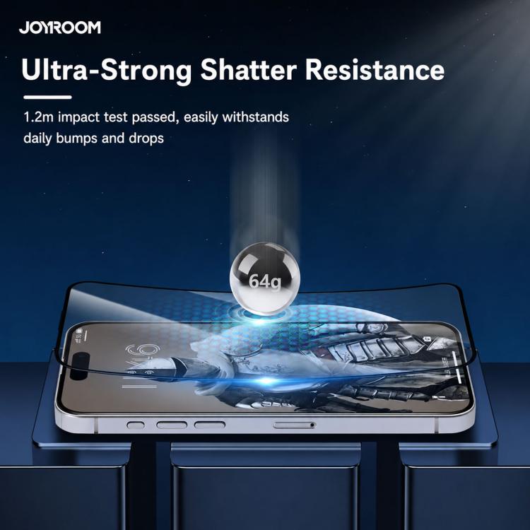 JOYROOM Knight 系列 2.5D 全屏高清鋼化玻璃膜，適用於 iPhone 17 Pro Max，適用於 iPhone 17 Pro，適用於 iPhone 17，適用於 iPhone Air，適用於 iPhone 15 Pro Max，適用於 iPhone 15 Pro