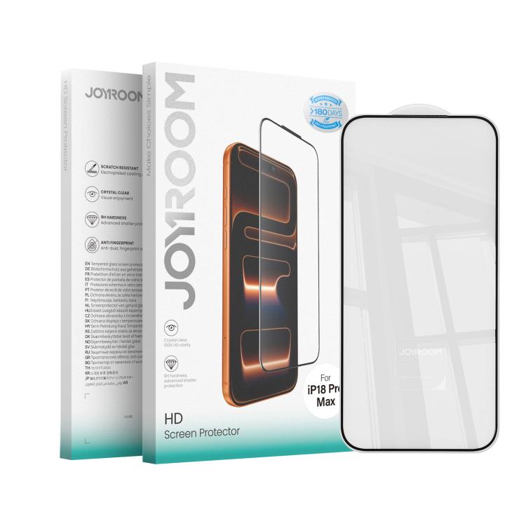 JOYROOM Knight 系列 2.5D 全屏高清鋼化玻璃膜，適用於 iPhone 17 Pro Max，適用於 iPhone 17 Pro，適用於 iPhone 17，適用於 iPhone Air，適用於 iPhone 15 Pro Max，適用於 iPhone 15 Pro