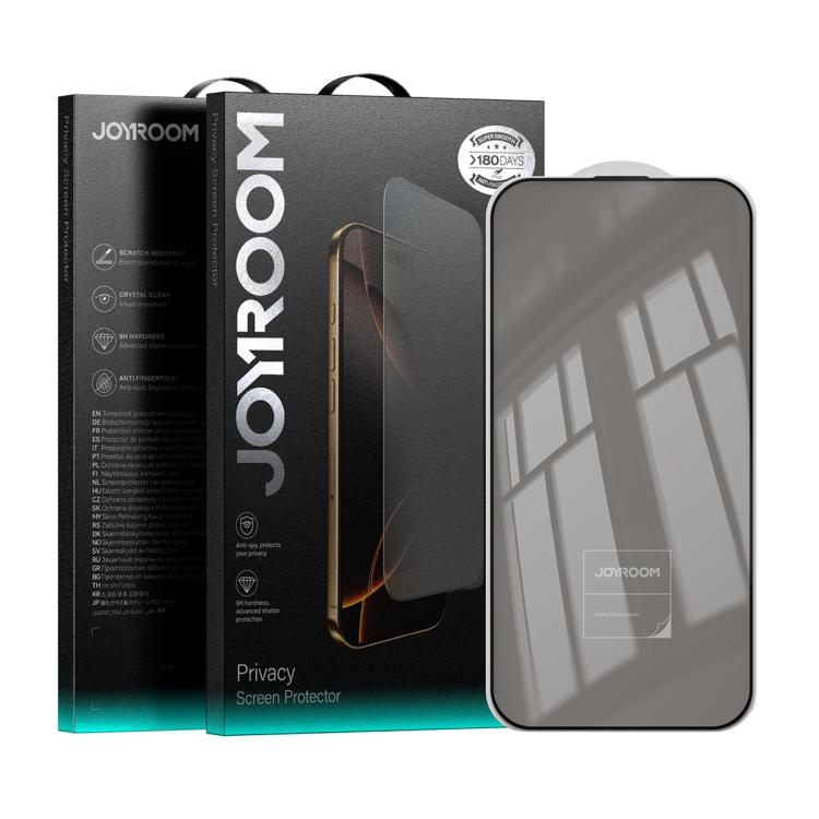 JOYROOM Knight 系列 2.5D 全屏隱私鋼化膜，適用於 iPhone 17 Pro Max，適用於 iPhone 17 Pro，適用於 iPhone 17，適用於 iPhone Air，適用於 iPhone 15 Pro Max，適用於 iPhone 15 Pro，適用於 iPhone 15 Plus，適用於 iPhone 15
