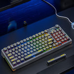AULA F98Pro V3 99鍵有線/2.4G/藍牙三模RGB機械鍵盤，冰晶軸