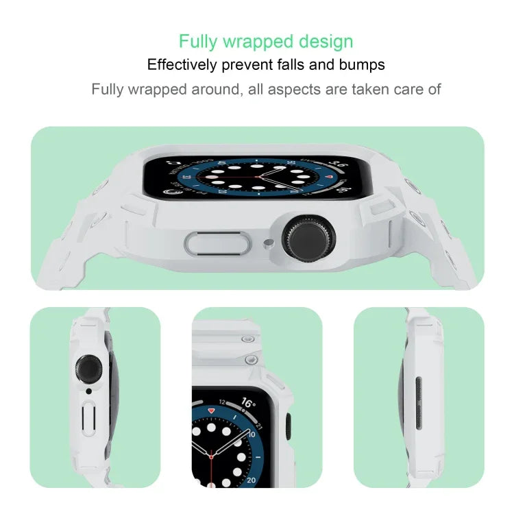 裝甲 TPU 錶殼一體式錶帶，適用於 Apple Watch 系列 10 / 11 46mm，適用於 Apple Watch 系列 10 / 11 42mm