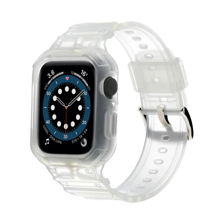 裝甲 TPU 錶殼一體式錶帶，適用於 Apple Watch 系列 10 / 11 46mm，適用於 Apple Watch 系列 10 / 11 42mm