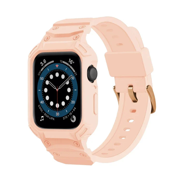 裝甲 TPU 錶殼一體式錶帶，適用於 Apple Watch 系列 10 / 11 46mm，適用於 Apple Watch 系列 10 / 11 42mm