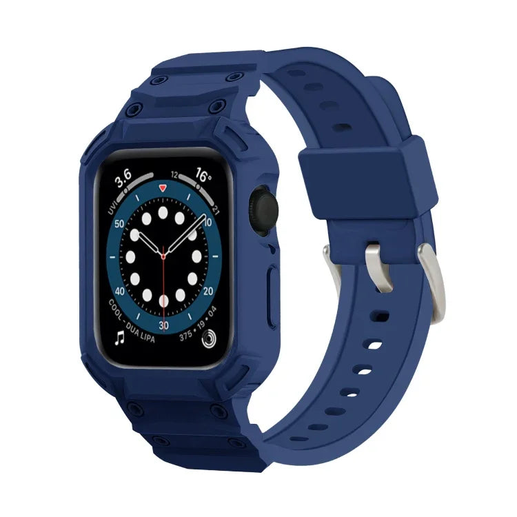 裝甲 TPU 錶殼一體式錶帶，適用於 Apple Watch 系列 10 / 11 46mm，適用於 Apple Watch 系列 10 / 11 42mm