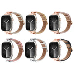X形扣真皮錶帶，適用於 Apple Watch 46mm / 49mm / 45mm / 44mm，適用於 Apple Watch 42mm / 41mm / 40mm / 38mm