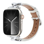 X形扣點紋真皮錶帶，適用於 Apple Watch 46mm / 49mm / 45mm / 44mm，適用於 Apple Watch 42mm / 41mm / 40mm / 38mm