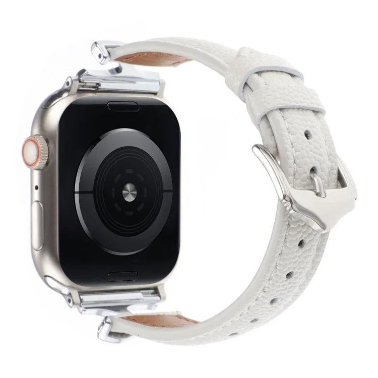 X形扣點紋真皮錶帶，適用於 Apple Watch 46mm / 49mm / 45mm / 44mm，適用於 Apple Watch 42mm / 41mm / 40mm / 38mm
