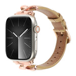 X形扣點紋真皮錶帶，適用於 Apple Watch 46mm / 49mm / 45mm / 44mm，適用於 Apple Watch 42mm / 41mm / 40mm / 38mm