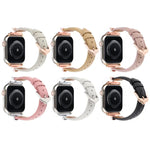 X形扣點紋真皮錶帶，適用於 Apple Watch 46mm / 49mm / 45mm / 44mm，適用於 Apple Watch 42mm / 41mm / 40mm / 38mm