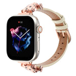 豹頭真皮錶帶，適用於 Apple Watch 46mm / 49mm / 45mm / 44mm，適用於 Apple Watch 42mm / 41mm / 40mm / 38mm