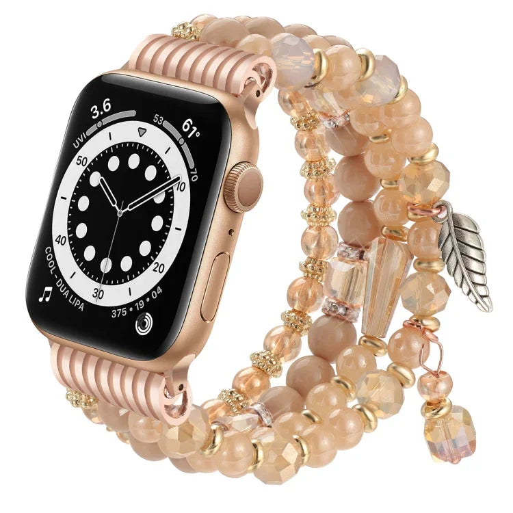 流蘇珠鍊錶帶，適用於 Apple Watch 46mm / 49mm / 45mm / 44mm，適用於 Apple Watch 42mm / 41mm / 40mm / 38mm
