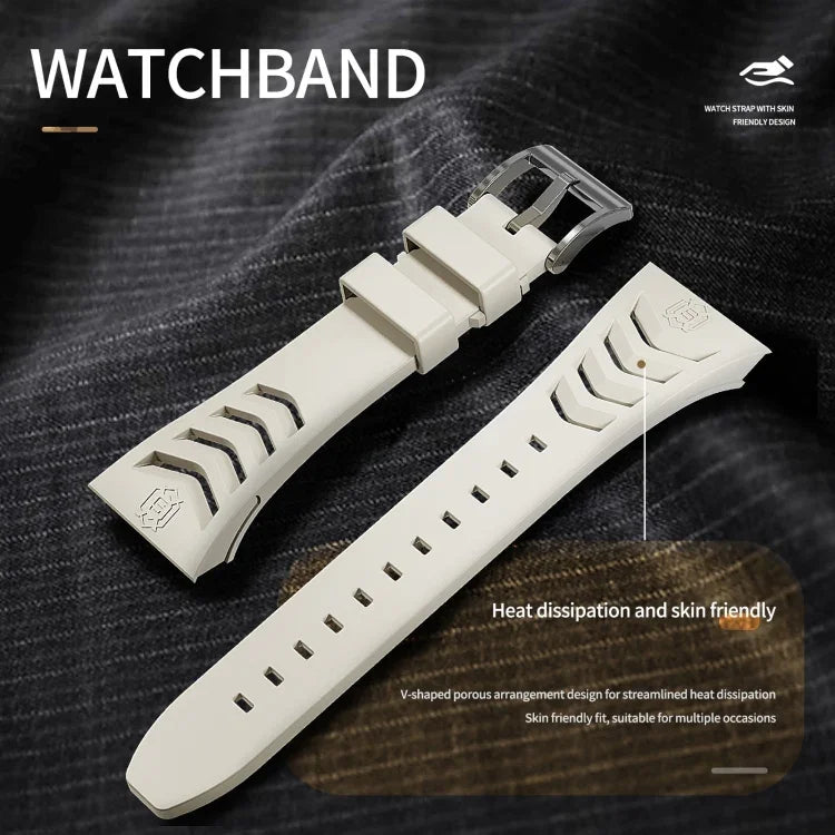 RedPepper 裝甲金屬殼一體式矽膠錶帶，適用於 Apple Watch 44mm / 45mm