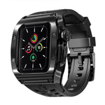 RedPepper 裝甲金屬殼一體式矽膠錶帶，適用於 Apple Watch 44mm / 45mm
