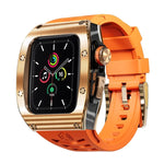 RedPepper 裝甲金屬殼一體式矽膠錶帶，適用於 Apple Watch 44mm / 45mm
