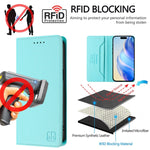 RC01 雙折磁吸 RFID 皮革手機殼，適用於 iPhone 16 Pro、iPhone 16 Plus、iPhone 16、iPhone 15 Pro Max、iPhone 15 Pro、iPhone 15 Plus