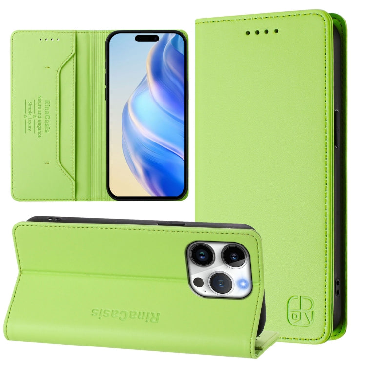 RC01 雙折磁吸 RFID 皮革手機殼，適用於 iPhone 16 Pro、iPhone 16 Plus、iPhone 16、iPhone 15 Pro Max、iPhone 15 Pro、iPhone 15 Plus