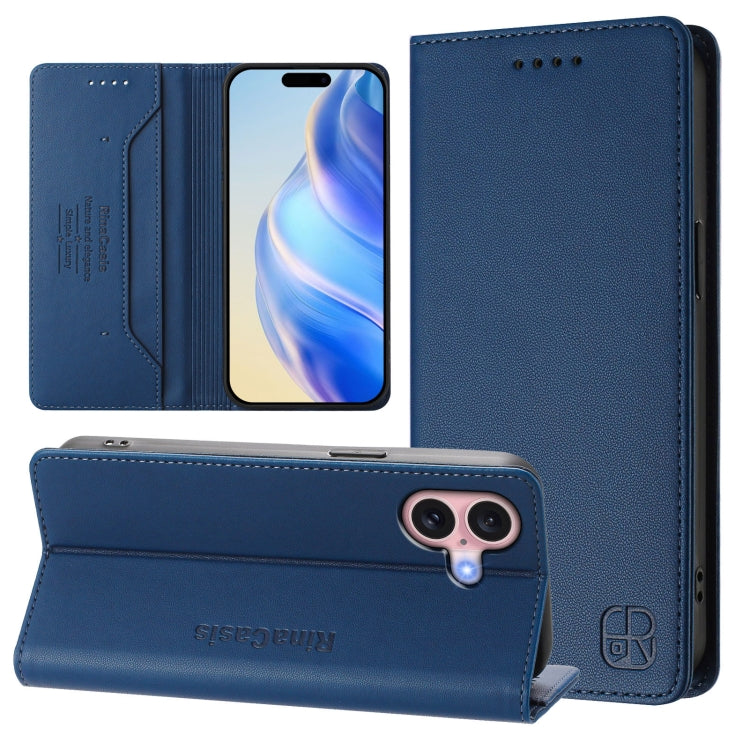 RC01 雙折磁吸 RFID 皮革手機殼，適用於 iPhone 16 Pro、iPhone 16 Plus、iPhone 16、iPhone 15 Pro Max、iPhone 15 Pro、iPhone 15 Plus