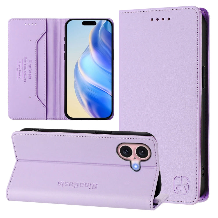 RC01 雙折磁吸 RFID 皮革手機殼，適用於 iPhone 16 Pro、iPhone 16 Plus、iPhone 16、iPhone 15 Pro Max、iPhone 15 Pro、iPhone 15 Plus