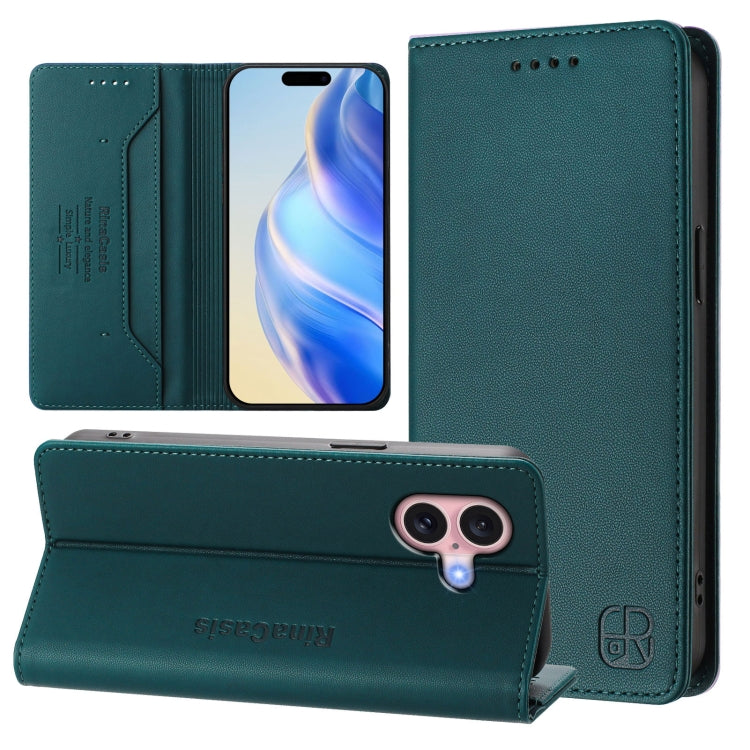 RC01 雙折磁吸 RFID 皮革手機殼，適用於 iPhone 16 Pro、iPhone 16 Plus、iPhone 16、iPhone 15 Pro Max、iPhone 15 Pro、iPhone 15 Plus