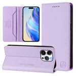 RC01 雙折磁吸 RFID 皮革手機殼，適用於 iPhone 16 Pro、iPhone 16 Plus、iPhone 16、iPhone 15 Pro Max、iPhone 15 Pro、iPhone 15 Plus
