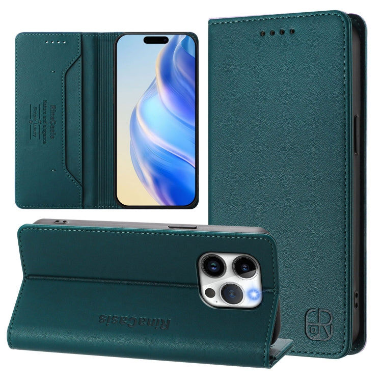 RC01 雙折磁吸 RFID 皮革手機殼，適用於 iPhone 16 Pro、iPhone 16 Plus、iPhone 16、iPhone 15 Pro Max、iPhone 15 Pro、iPhone 15 Plus
